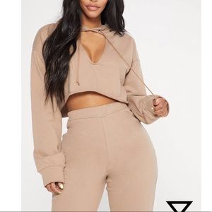 Pretty little thing hoodie crop top